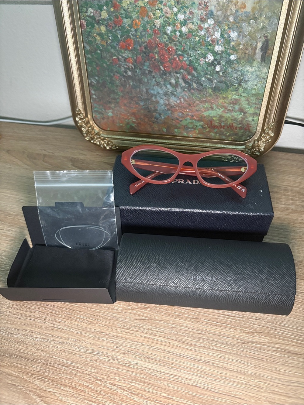 Prada Coral Round Women’s Optical Glasses